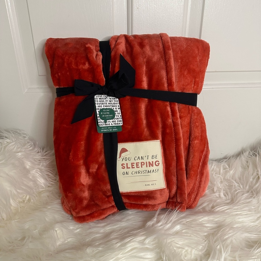 Demdaco Red Plush Blanket